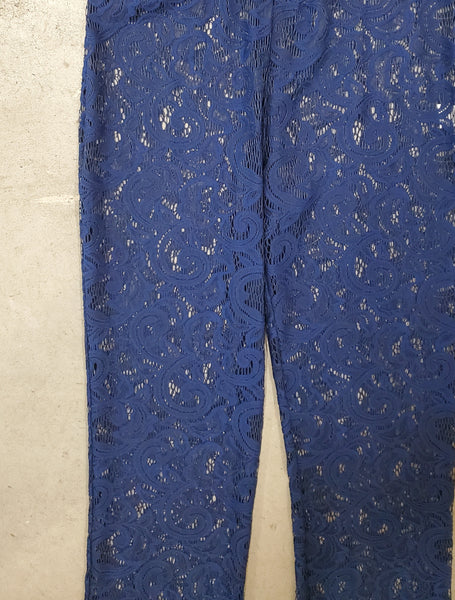 ★PISCESS★Lace Long Nylon Pants★Navy★大人気★ Lace Pants - Navy – NOMIA