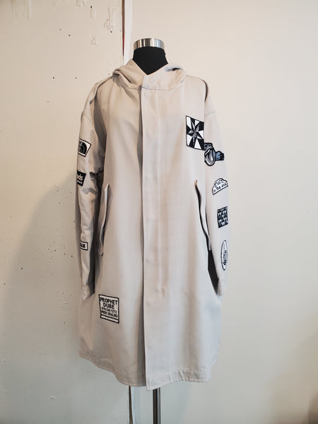 Patch Fishtail Parka - Light grey – NOMIA