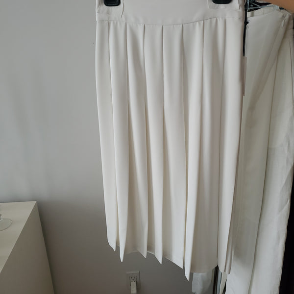 Midi Pleated Skirt - Off White – NOMIA