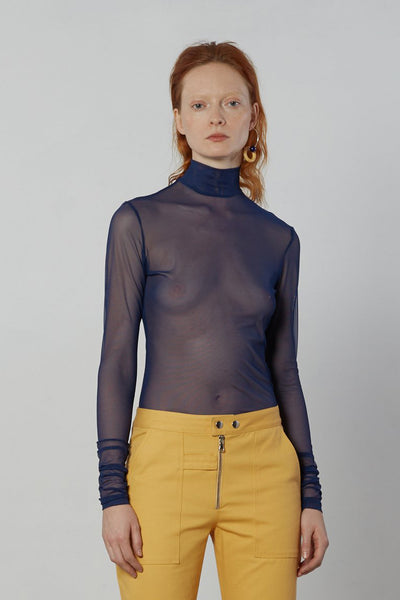 Shop CELINE Short Silk Nylon U-Neck Long Sleeves Cotton by CREA-Trd