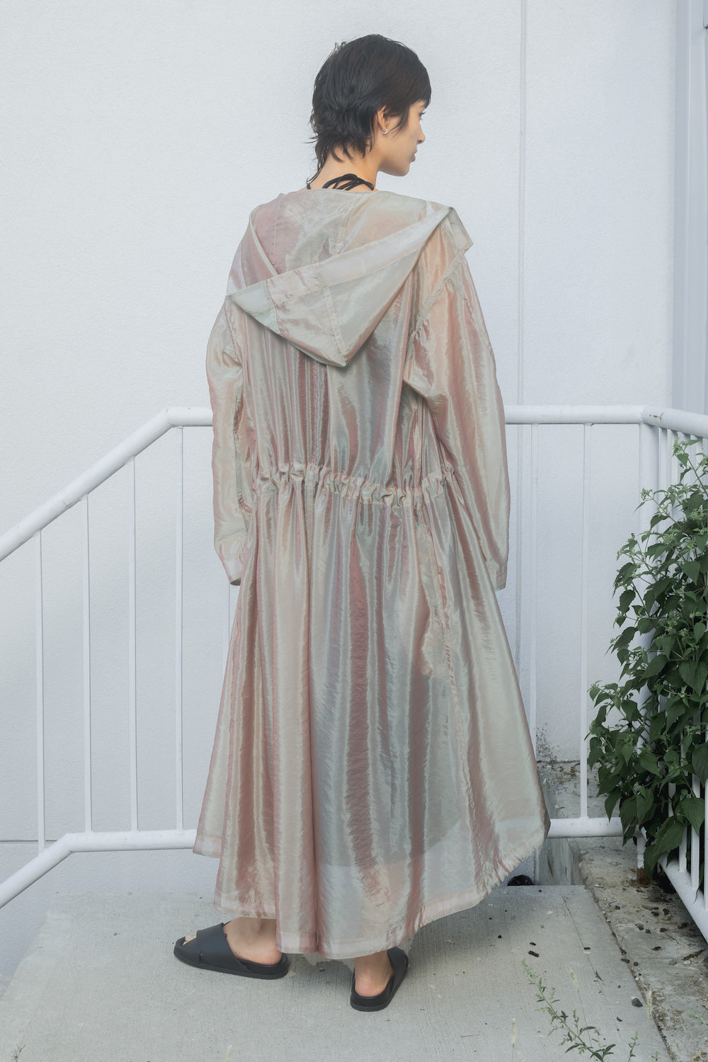 Raine Mesh Swirl Tie Back Dress