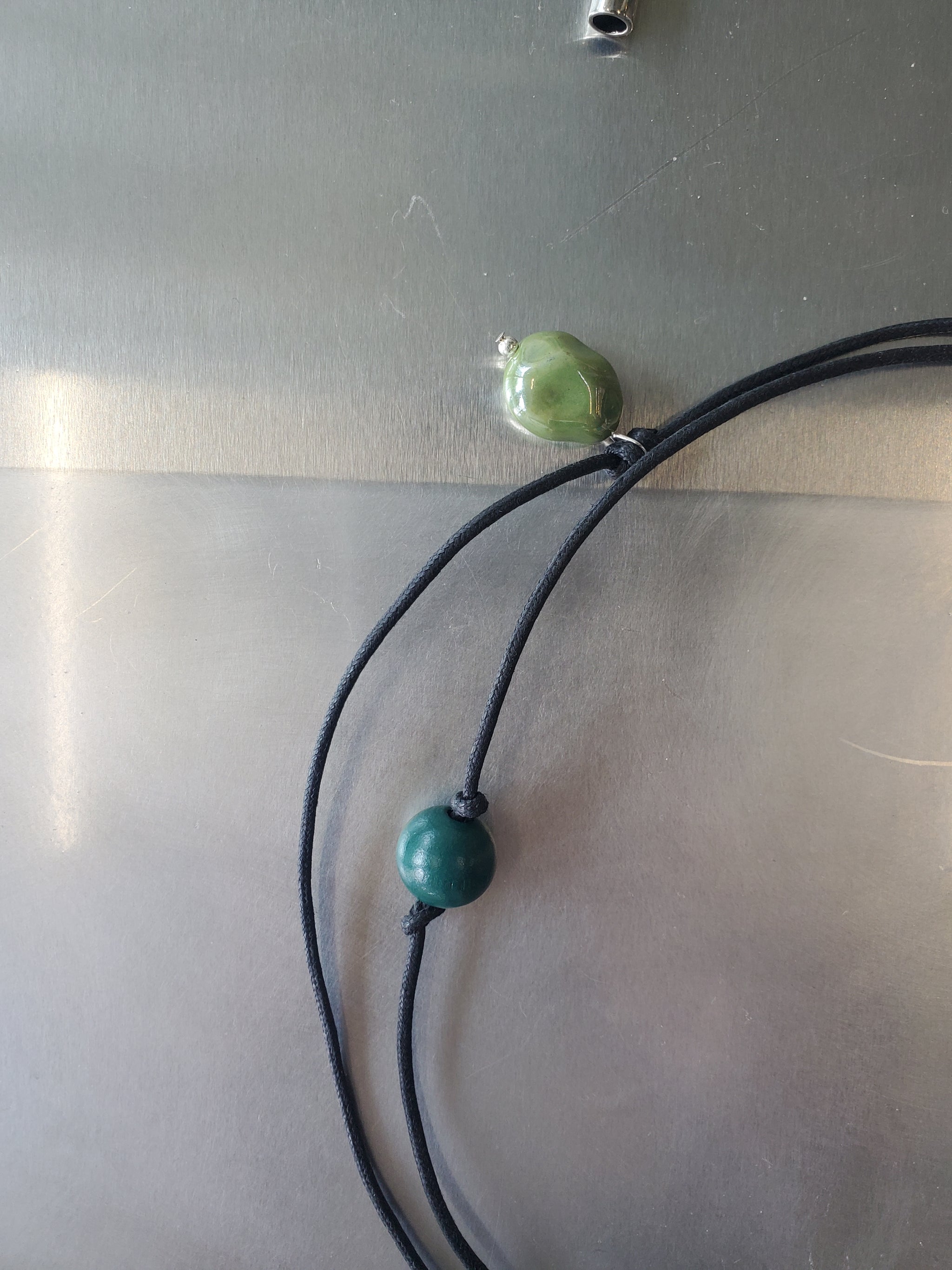 Confetti Cord Belt with Stone Circle Pendant in Verdant – NOMIA