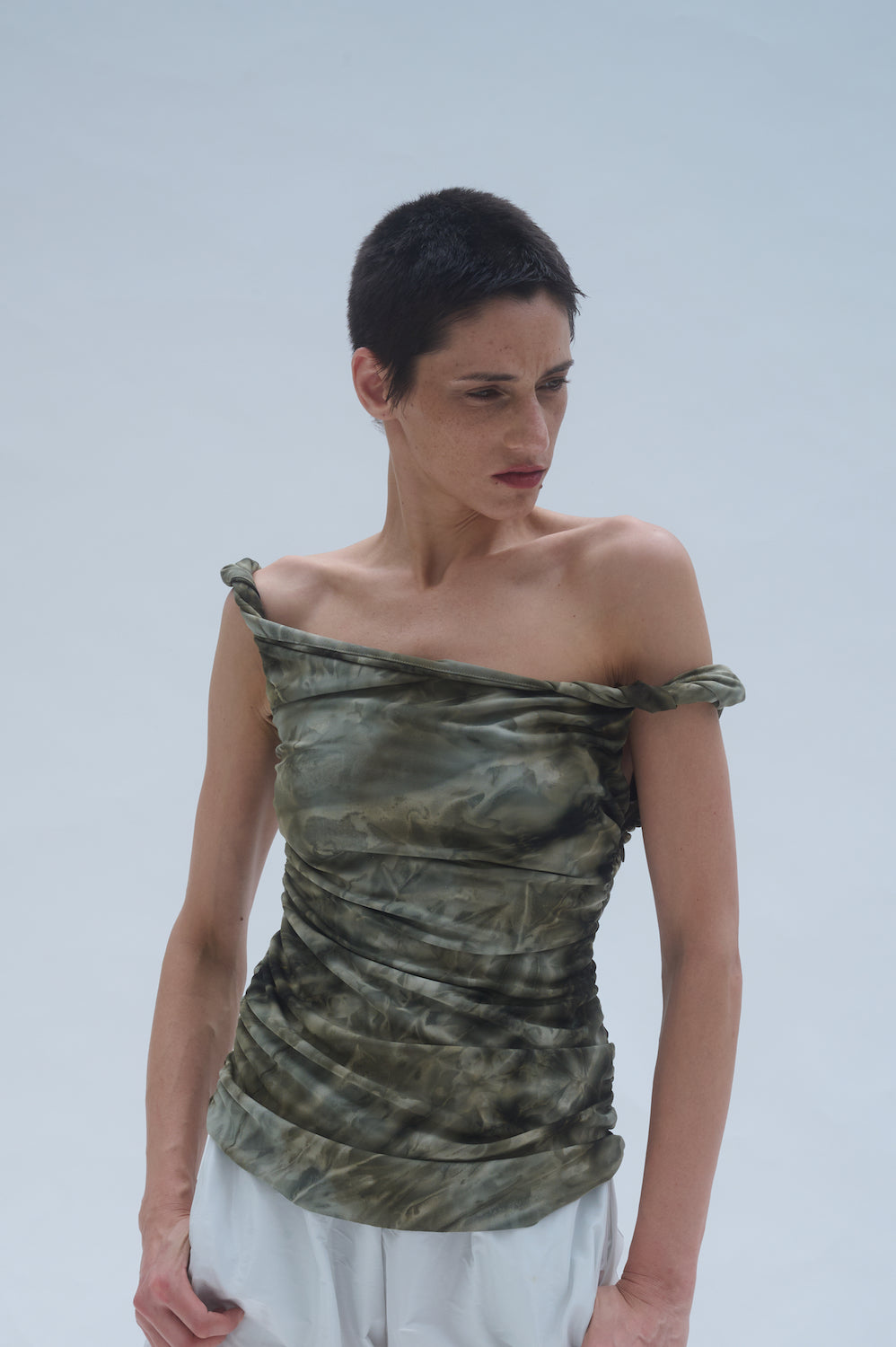 Twisted Straps Top - Moss Tie Dye