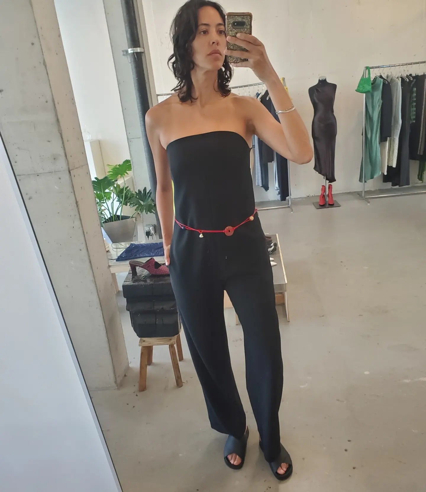 Strapless Fluid Jumpsuit - Black