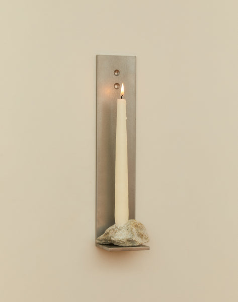 Liz Lenny x NOMIA - Steel and Stone Candle Wall Sconce