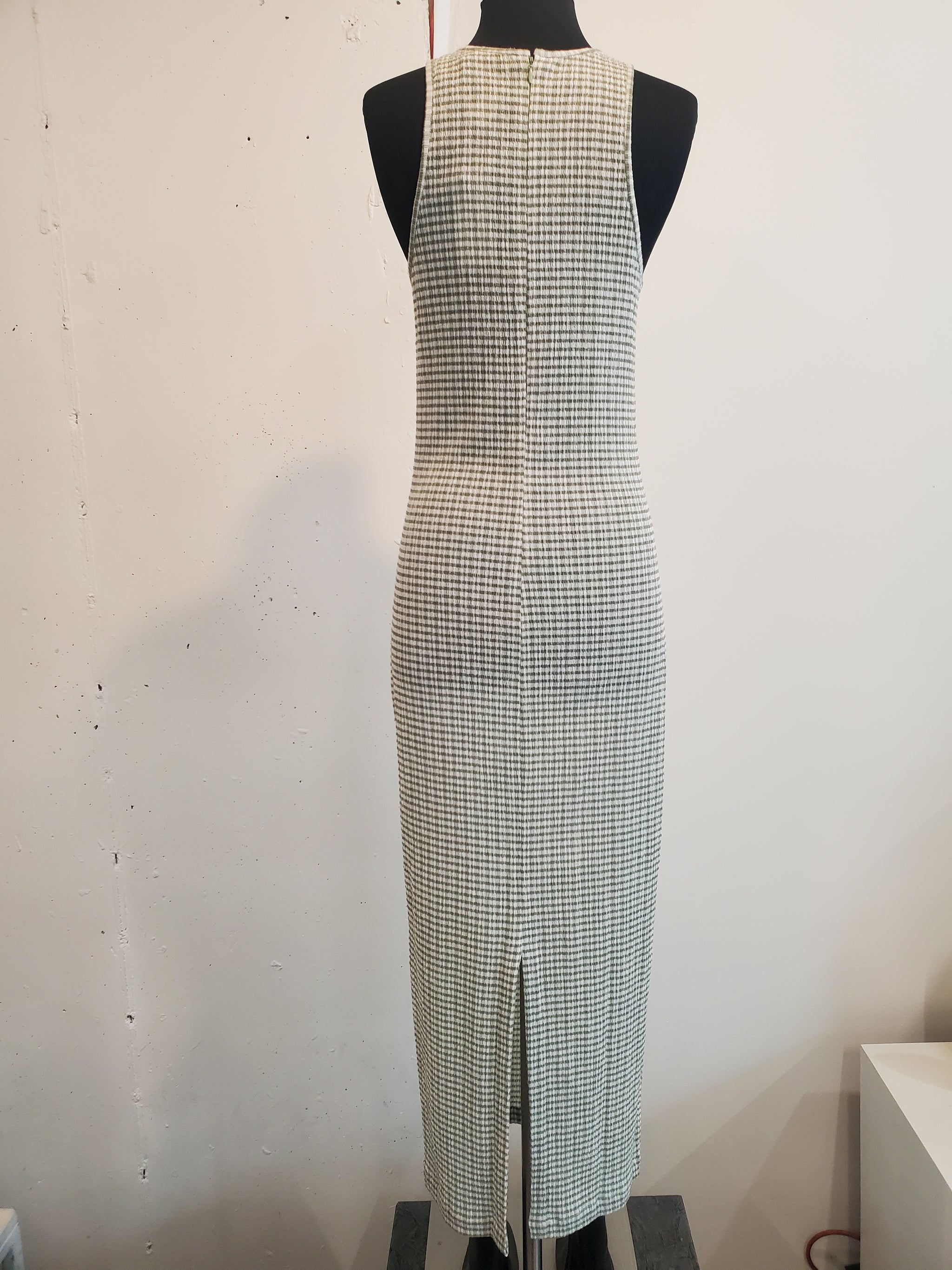 Racerback Maxi Dress in Mint White Gingham NOMIA Racerback Maxi Dress in Mint White Gingham NOMIA