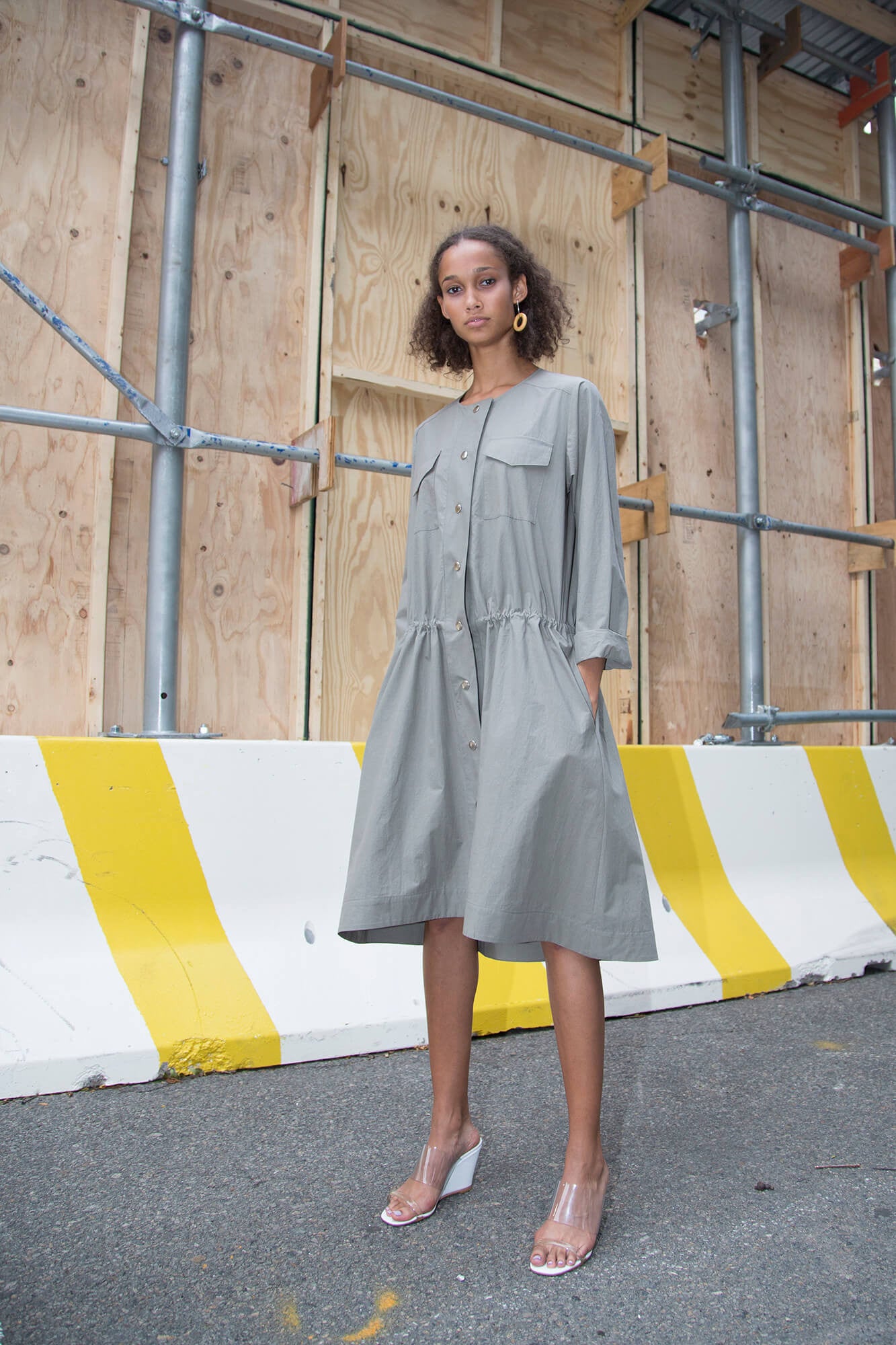 Lemon Lunar THE KHAKI SHIRT DRESS