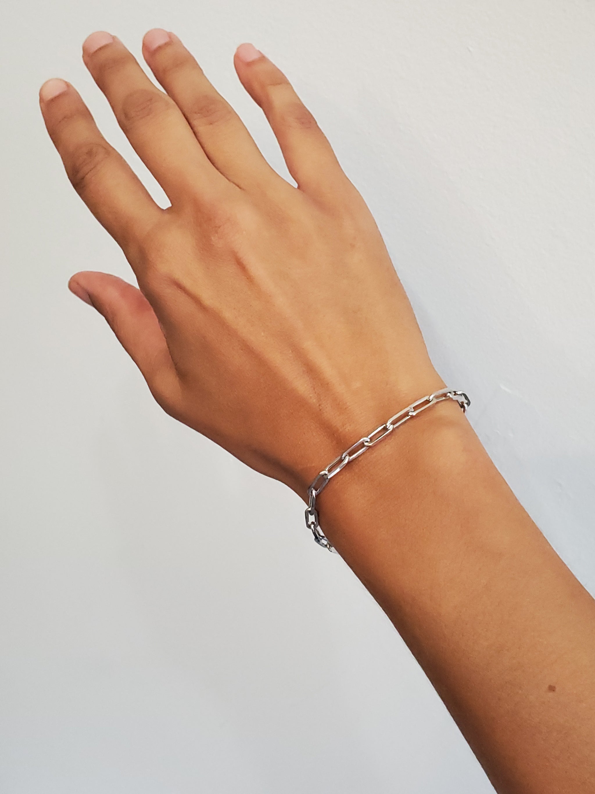 Chain Link Sterling Silver Bracelet – NOMIA