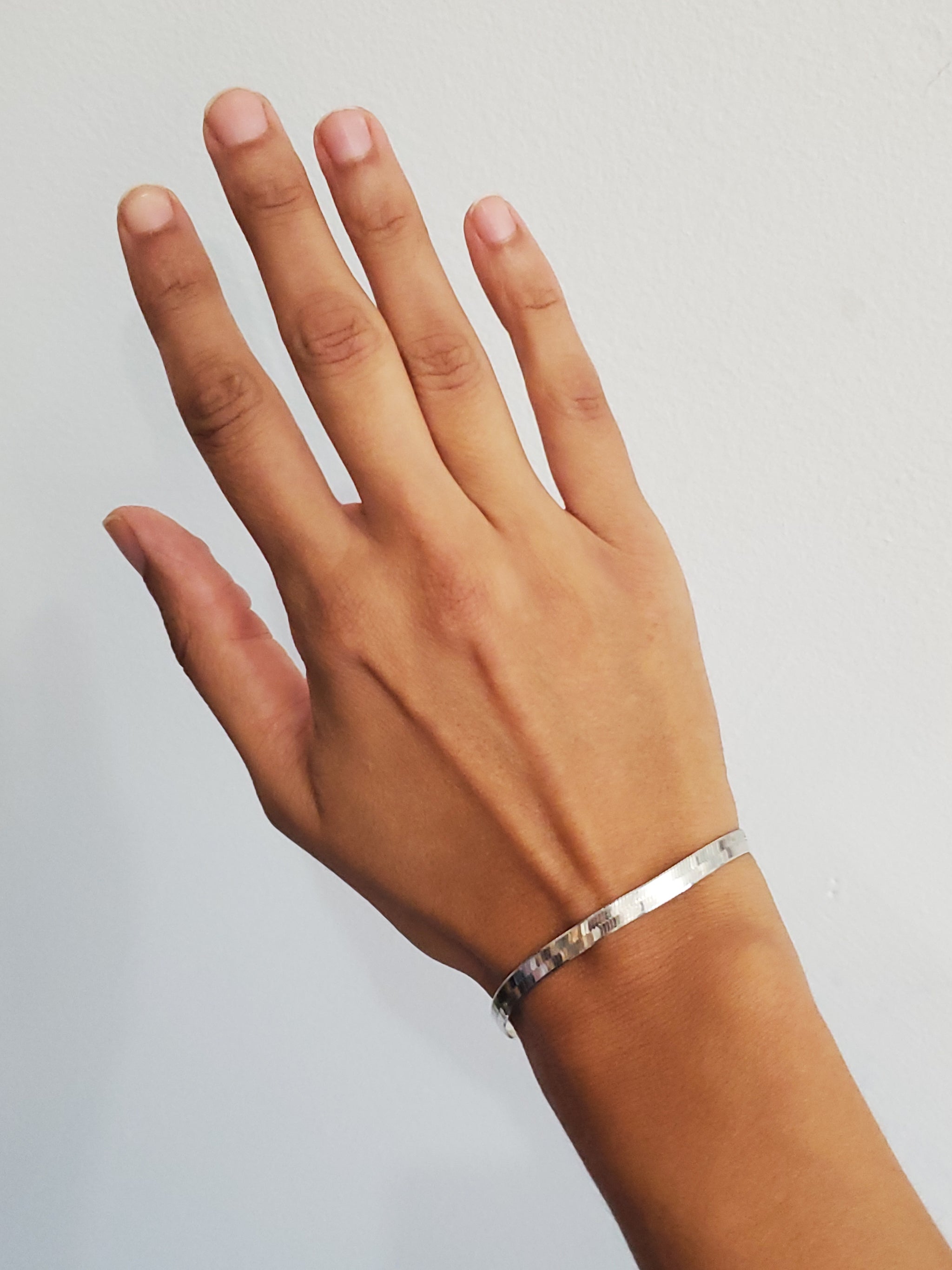 Herringbone Sterling Silver Bracelet – NOMIA