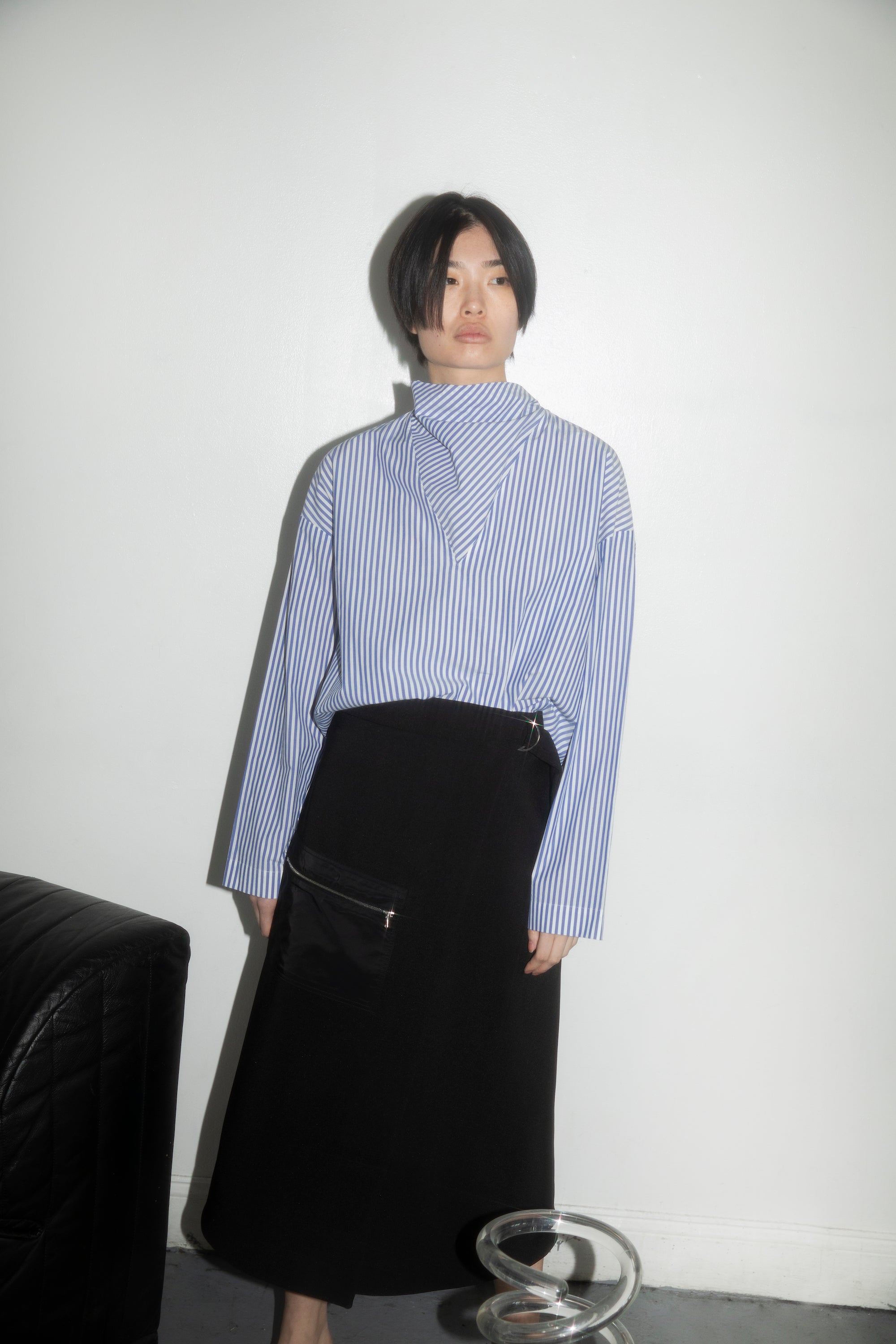 【BOHEMSEO】 OUT-POCKET WRAP SKIRT, BLACK BOHEMIAN SEOUL] OUT-POCKET WRAP SKIRT, BLACK 正規品 韓国