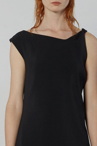 Twist Shoulder Dress - Black – NOMIA
